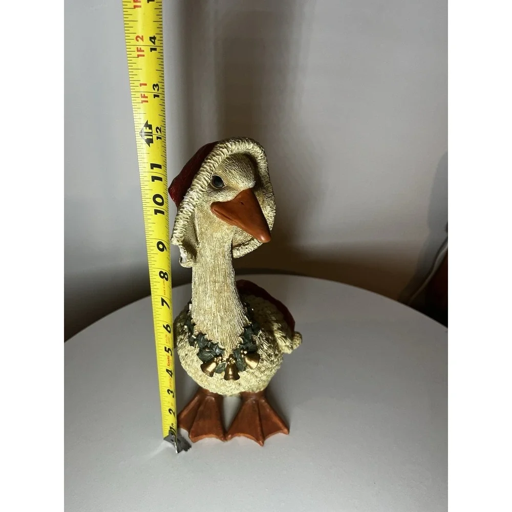 Vintage Christmas Goose  Universal Statuary‎ w/Red Santa Hat 12
